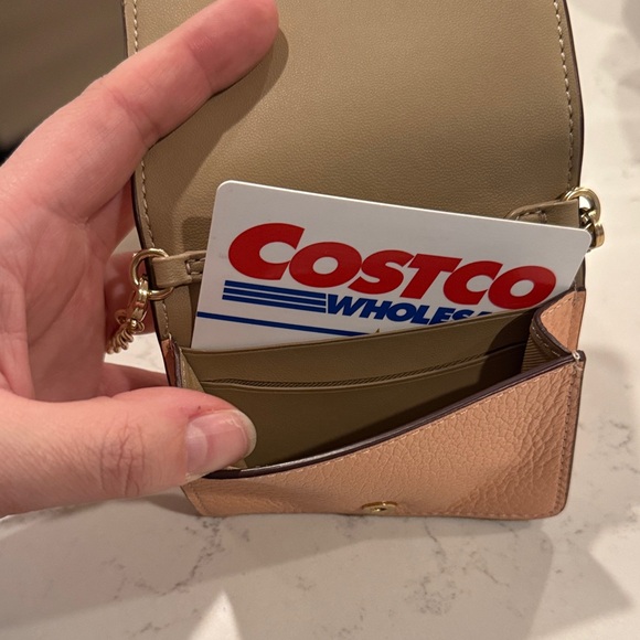 Coach Peach Floral Whipstitch Card Crossbody Bag - Picture 4 of 4